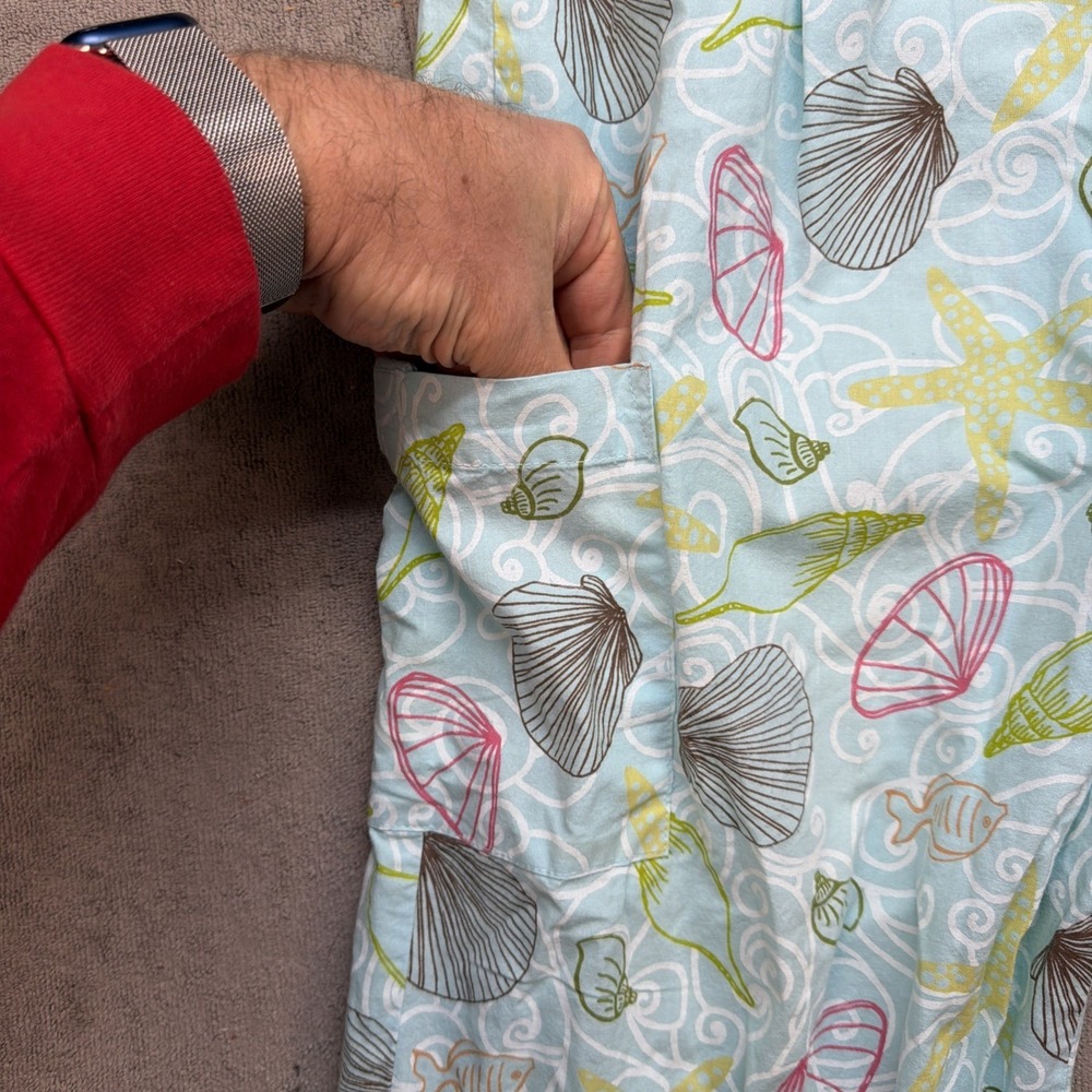 Fresh Produce Wide‎ Leg Pants 1X Coastal Seashell Starfish - Picture 7 of 10